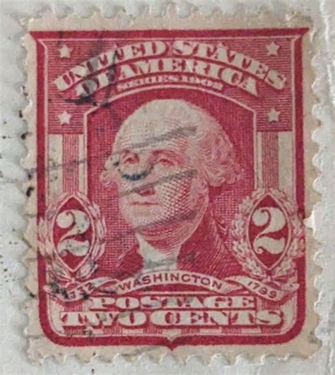 Georges Washington Rare George Washington Red 2 Cent Stamp Mutualart