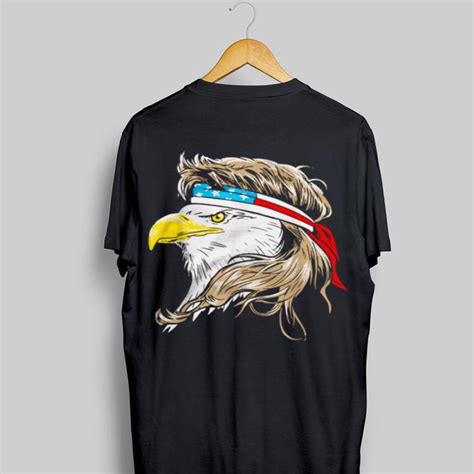 Merica 4th Of July Bald Eagle With Mullet Usa Flag Shirt Bob Marley Shirts Flag Shirt T Shirt