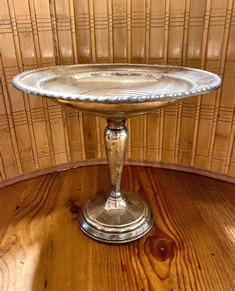 Vintage Sterling Silver Weighted Footed Compote Candy Dish Etsy