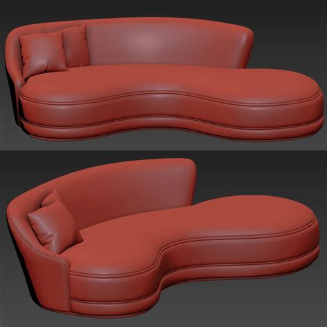 Lemma Curved Sofa 3d Model For Vray Corona