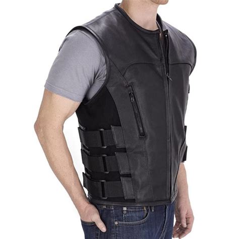 Men's Swat Leather Vest | Free Shipping Worldwide