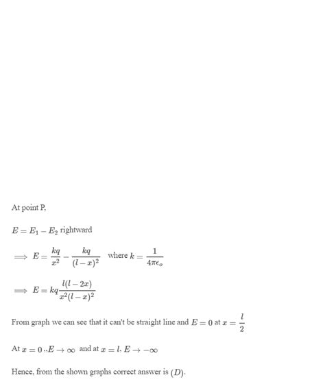 DITUL Two Identical Point Charges Are Placed A Separation Of L Pis A