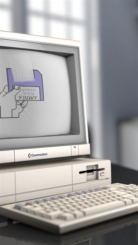 Retro Pc Amiga Commodore Render Wallpaper 750x1334