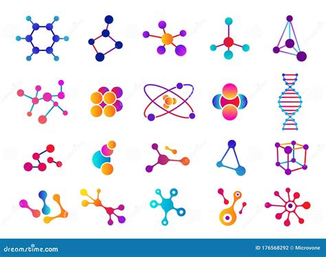 Connected Molecules Biology Elements Abstract Molecular Shapes