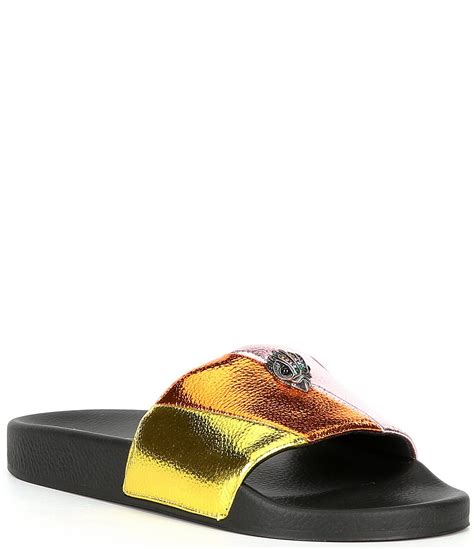 Kurt Geiger London Meena Metallic Rainbow Pool Slides Dillard S