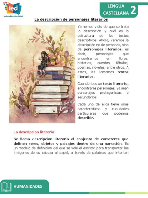 La Descripcion Literaria Pdf Cuentos Narrativa