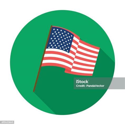 Vetores De Bandeira Do Estados Unidos Ícone Em Estilo Simples Isolado No Fundo Branco Ilustração