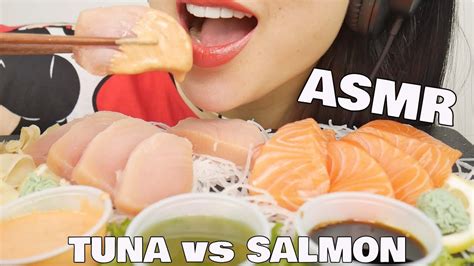 Asmr Sashimi Salmon Vs Tuna Soft Squishy Eating Sounds No Talking Sas Asmr Youtube