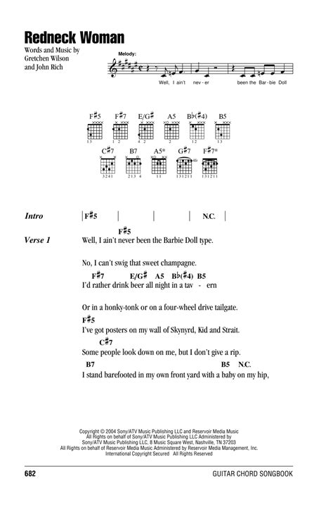 Redneck Woman By Gretchen Wilson Guitar Chords Lyrics Guitar Instructor