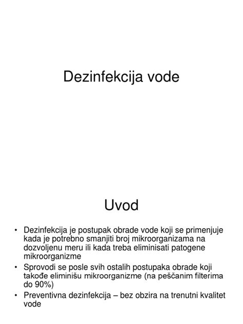 Dezinfekcija Vode | PDF