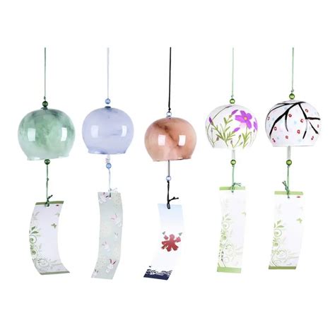 Japanese Style Hanging Wind Chimes Handmade Clear Glass Wind Chime Blessing Bell Making People