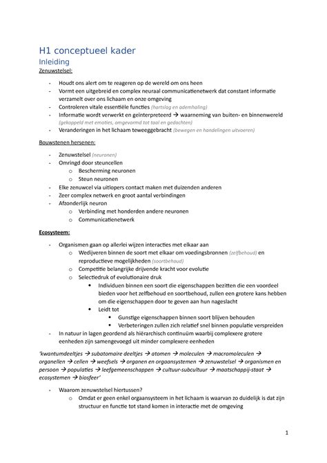 Neuroanatomie H Conceptueel Kader H Conceptueel Kader Inleiding