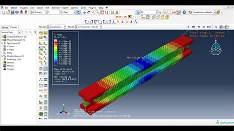 Abaqus Tutorials Non Linear Analysis Of A Cantilever I Beam Youtube