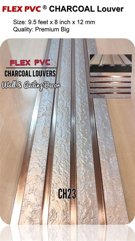 Charcoal Louver Rafter CH23 Premium Big FLEX PVC