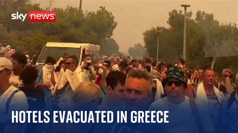 Greece Wildfires On Rhodes Force Hundreds Of Holidaymakers To Flee