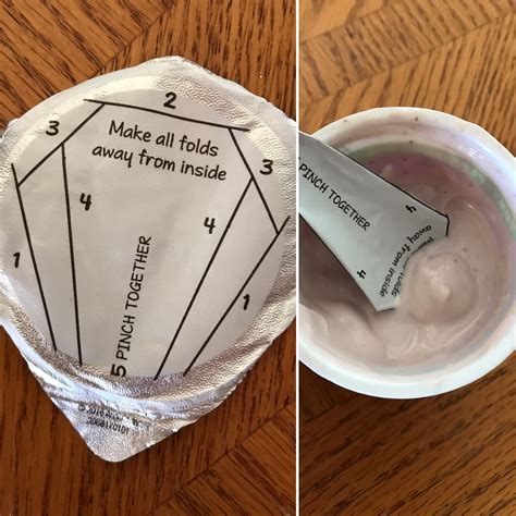 This Yogurt Lid Can Be Folded Into A Little Spoon Food Packaging