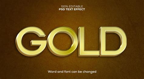 Premium Psd 3d Gold Text Effect