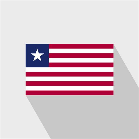 Liberia flag Long Shadow design vector 14383531 Vector Art at Vecteezy