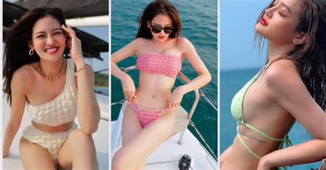 Bạn gái Mạnh Trường khoe bộ sưu tập bikini khiến fan tròn mắt