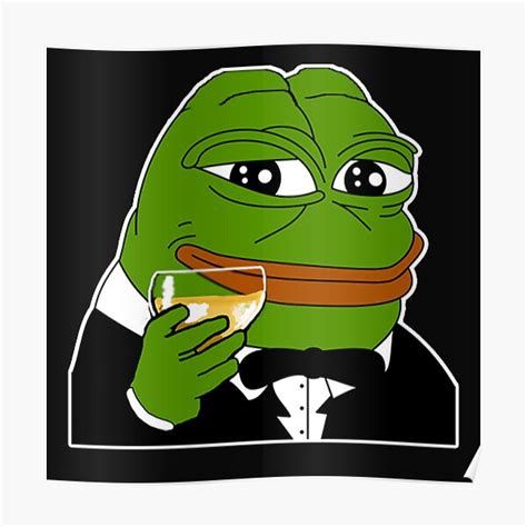 "Smug Pepe Gentleman" Poster for Sale by Alyosha | Redbubble