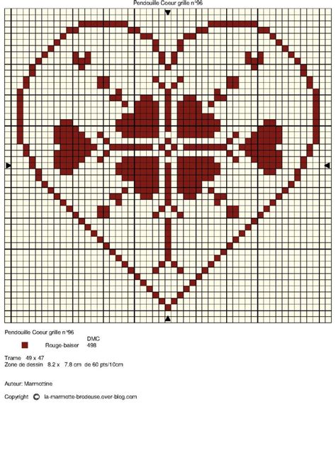 Simple Heart Chart – Cross-Stitch