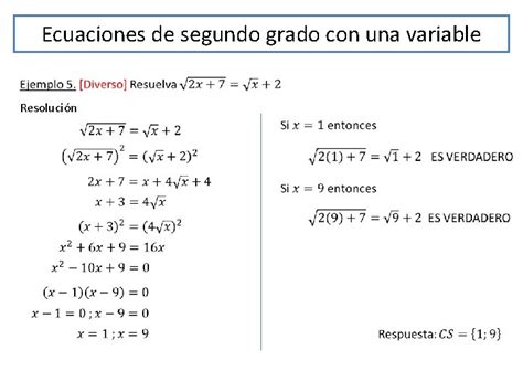 Curso Matemtica Fc Tema Ecuaciones De Segundo Grado