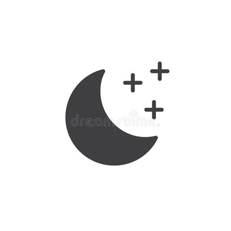 Icono De La Luna Aislado En El Fondo Blanco Ejemplo Del Vector