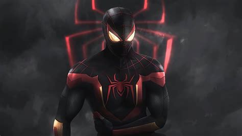 El hombre araña con traje negro y rojo Fondo de pantalla 4k HD ID 6074