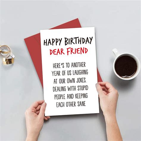 1 Pc Happy Birthday Card For Dear Friend Hilarious Birthday Card For