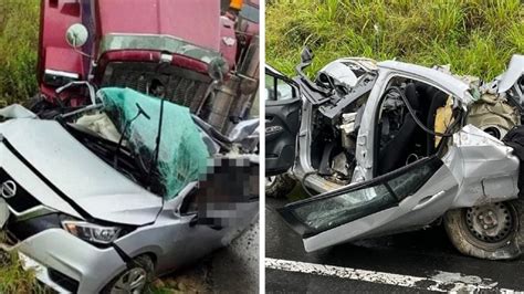 Carreterazo Mortal Tráiler Aplasta A Un Versa Y Cuatro Personas