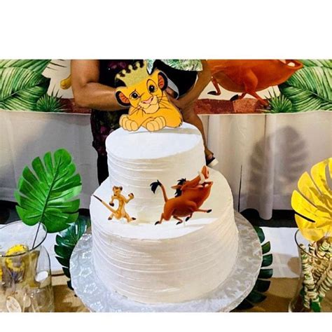 Juego De Topper De Pastel De Le N Piezas Etsy Lion King Birthday