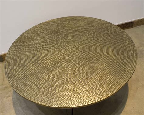 Handcrafted bronze round coffee table – ARKA Living