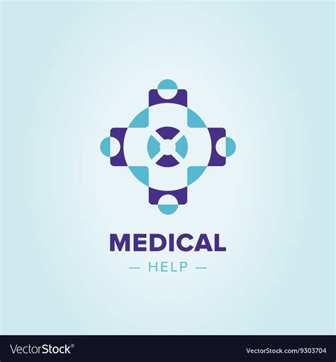 Medic cross logo template Royalty Free Vector Image