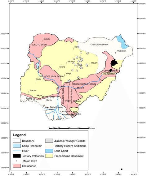 Map Of Nigeria Showing Geology Of The Country Download Scientific Diagram