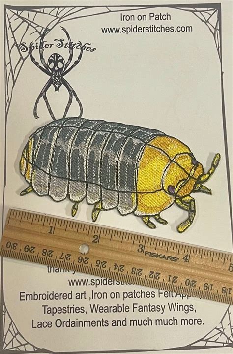 Rubber Ducky Isopod Pill Bug Rolly Polly Roly Polies Doodle Bug Iron On Patch