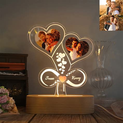 Foto Personalizada Night Light Gravado L Mpada 3D Foto Presente De