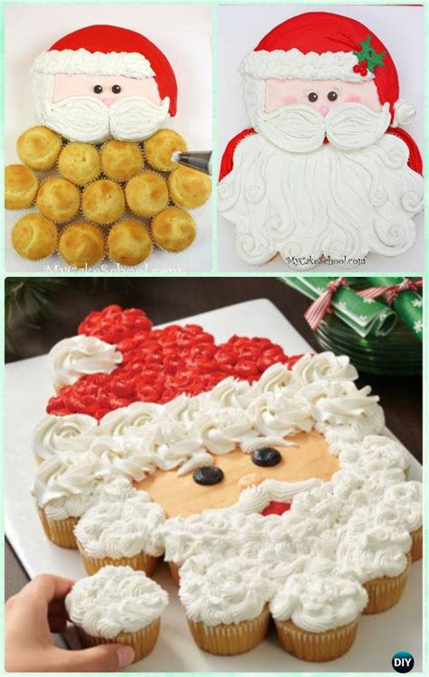 DIY Pull Apart Christmas Cupcake Cake Design Ideas