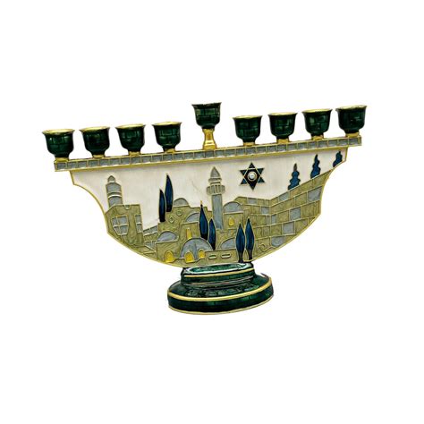 9 Branch Menorah Candleholder Candelabras Fireplace Glaze Decorative Farmhouse Mantel Hanukkah