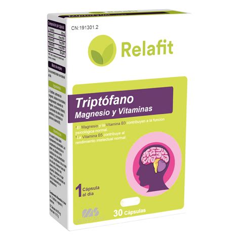 TRIPTÓFANO Magnesio y Vitaminas Relafit