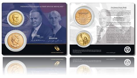 Hoover Presidential Hoover Presidential 1 Coin And First Spouse Medal