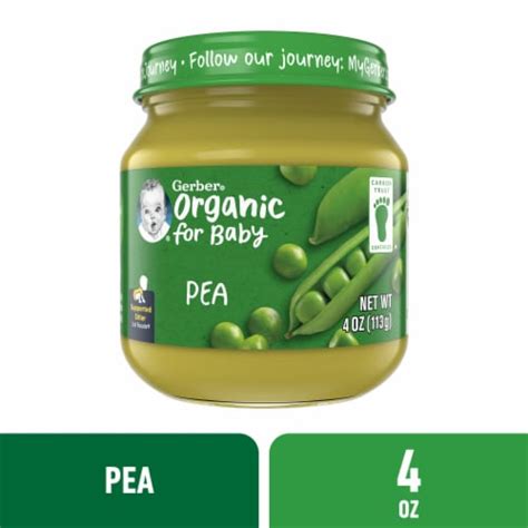 Gerber® 1st Foods Organic Pea Baby Food, NET WT 4 OZ - Kroger