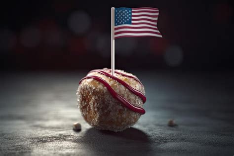 Premium AI Image | Delicious mini cake with american flag American ...