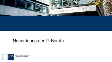 PDF Neuordnung der IT Berufe IHK in Kaufmann frau für IT