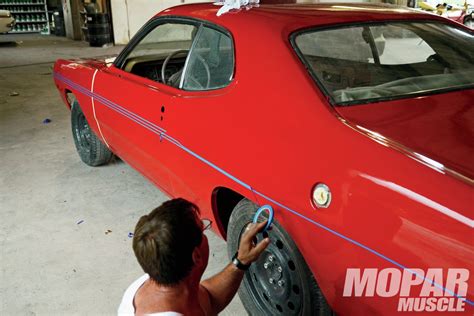 How to Paint on Factory-Style Stripes - Real Stripes - Mopar Muscle ...