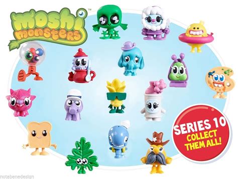 Moshi Monsters Series 10 Figures Vernon Marsha Dinky Gumdrop And Regulars Moshi Monsters