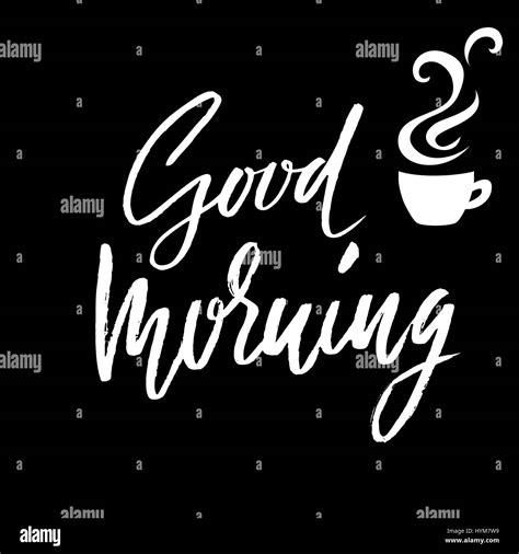 Good Morning Hand Drawn Lettering Text Handwritten Calligraphy