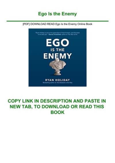 [PDF] DOWNLOAD READ Ego Is the Enemy Online Book