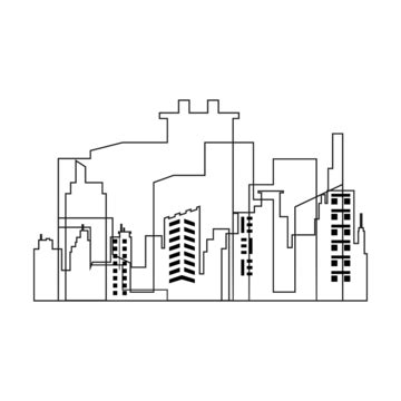 art flat city building architecture isolated city drawing city
