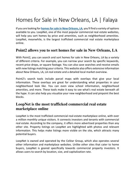 Ppt Homes For Sale In New Orleans La Falaya Powerpoint