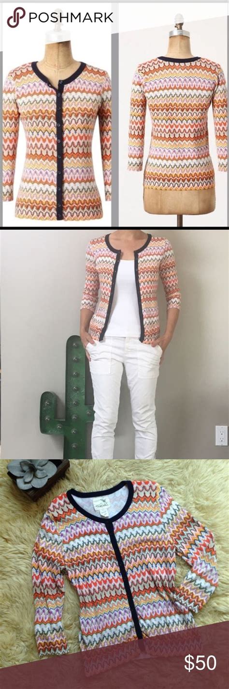 Anthropologie Chevron Frequencies Cardigan W24 Clothes Design